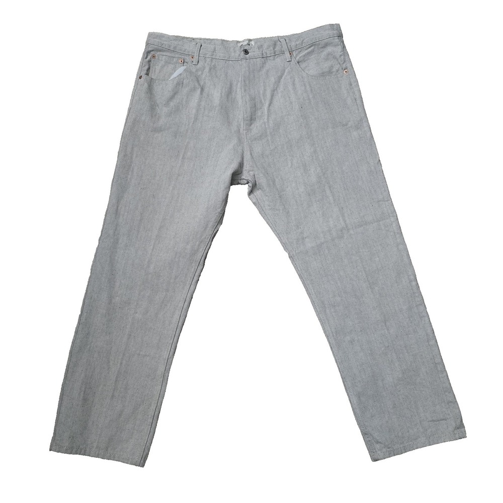 Member's Property Gray Denim Jeans Men Sz 42x32 Vintage Y2K Baggy Loose Pants